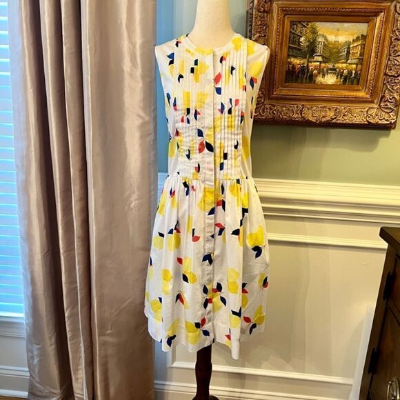 NWT Kate Spade Lemon Zest Shirtdress Shirt Dress Size LARGE - Picture 3 of 6